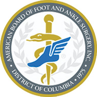 American board of foot and ankle surgery sertification of The foot Clinic, LLC in the Johnson County, KS: Overland Park (Leawood, Prairie Village, Shawnee, Lenexa, Olathe, Craig, Merriam) areas. We also serve Shawnee Mission and Kansas City, KS, and Kansas City, Lees Summit, and Independence, MO.